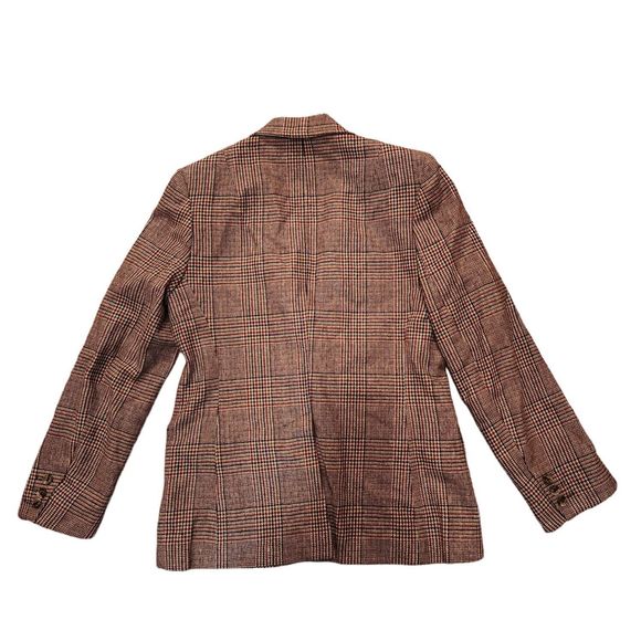 Vintage Villager Blazer Womens Size 12 Brown Multi Union Made Rich Wool Blend - Picture 5 of 7